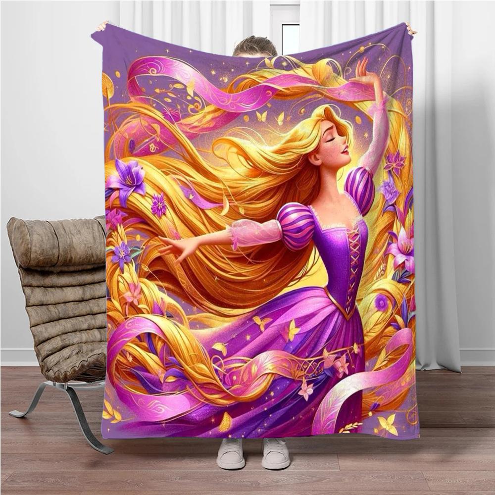 Cartoon Rapunzel Flannel Blanket Children Warm Soft Blanket for Sofa Bed Cover Blanket Suitable for Birthday Souvenir Gifts
