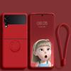 Горячие продажи Жидкий силиконовый чехол-книжка с ощущением кожи для Samsung Galaxy Z Flip 7 FE 6 5 4 3 Противоударный чехол с кольцом-держателем и магнитным креплением