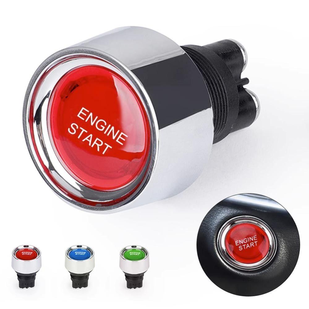 LED Illuminated Push Button Switch Red Blue Green Start Button Starter Switch Automotive Use