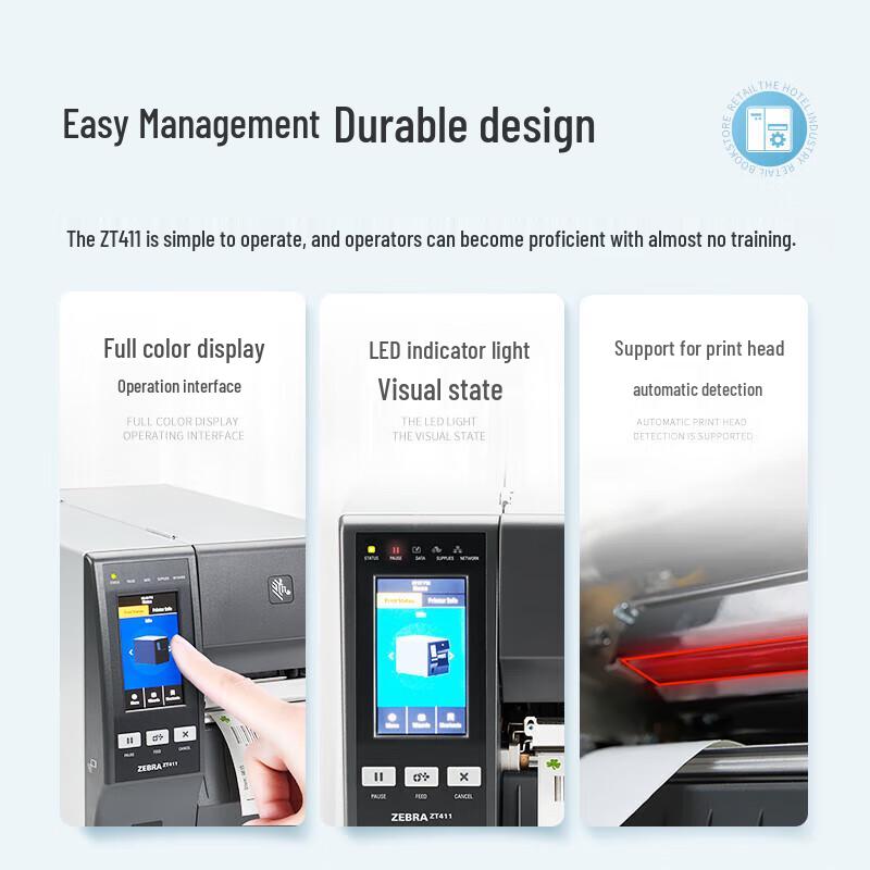 Zebra ZT411 600dpi Industrial Thermal Transfer Label Printer