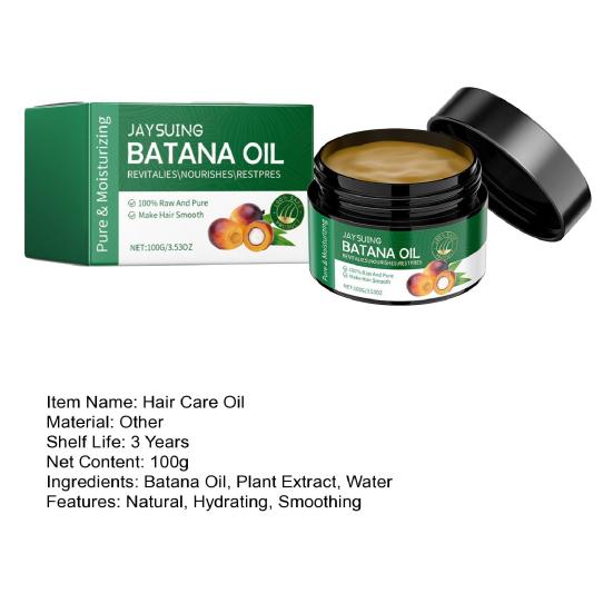 100G Batana Hair Care Oil Natural Plants Extract Men Women Dry Damaged Split Hair Growth Hydrating Smoothing Repair Essential Oil