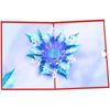 Festive Christmas Snowflake Pop Up Card 3D Design with Vibrant Colors Christmas Greeting Card for Holiday