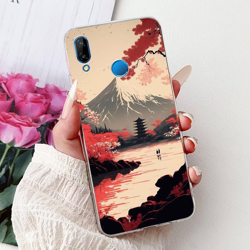 Case For Huawei P20 Lite Cover ANE-LX1 ANE-LX2 ANE-LX3 New Fashion Butterfly Soft Silicon Cover For Huawei P20Lite Nova 3e Funda