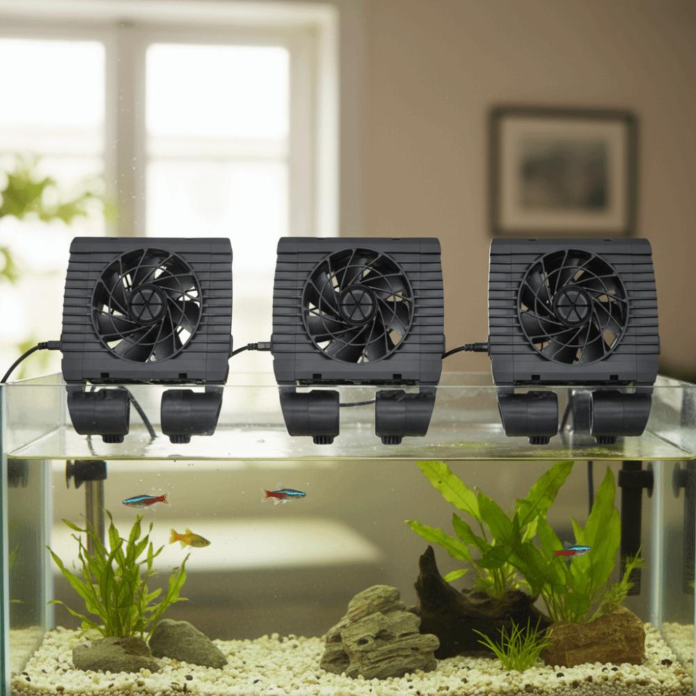 Adjustable Wind Speed Fish Tank Cooling Fan Mute Operation Aquarium Chiller Fan Grass Tank