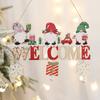 Christmas Decorations Wooden Hollow Out Christmas Tree Pendant Five-pointed Star Bell Snowman Drop Ornament Festival Home Decor