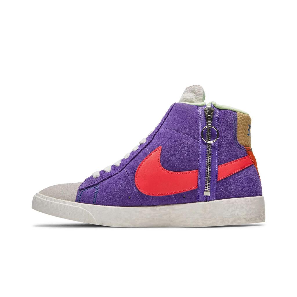 Nike Womens Blazer Mid Rebel 'Multi-Color' (women's sizes) Psychic Purple / Sail / White / Mysterious Green / Orbit Red Skate Shoes CQ7786 561