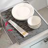 Силиконовый коврик для слива Толстый коврик для сушки посуды с дренажем Термостойкий Нескользящий Барный коврик для раковины для столешниц