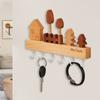 Solid Wood Key Storage Holder non-toxic Decorative Hook Entryway Organizer Key Hook Rack  Entryway