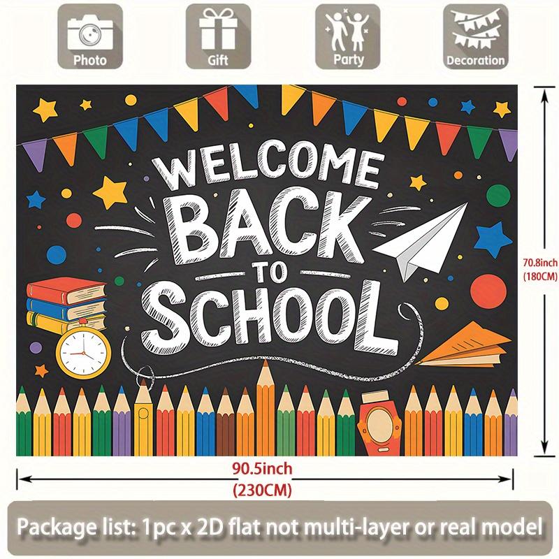 2D plane, banner 2D plane, one poster after another Welcome back to school poster poster sea