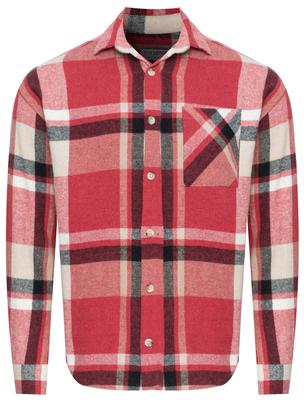 Men' Shirt - Red Checkered Size