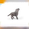 Модель дикого животного ПВХ серый волк с реалистичным дизайном для детской познавательной игры