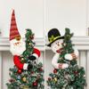 Christmas Tree Ornament Santa with Long Claus Snowman Plush Dolls Decoration for Arm Xmas Warm Festive Atmosphere