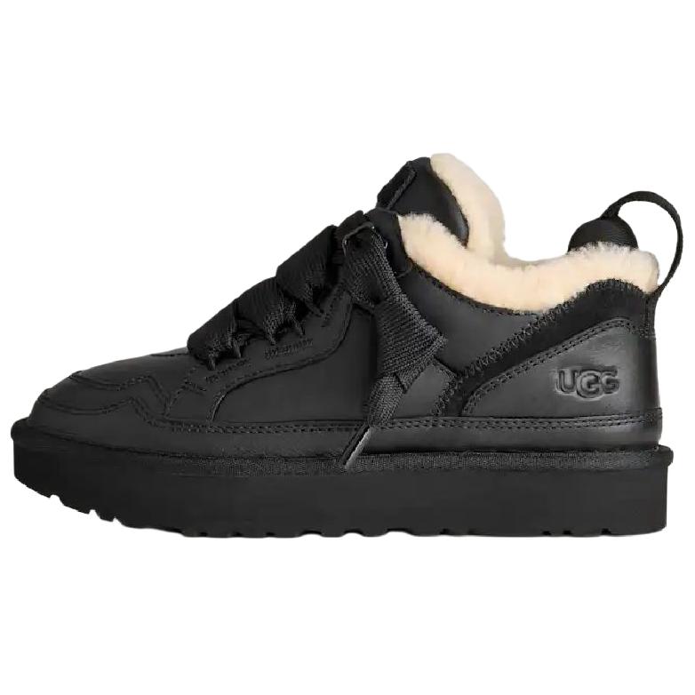 UGG Lowmel Кожаные Низкие Повседневные Туфли Женские Черные 1171537-BLK