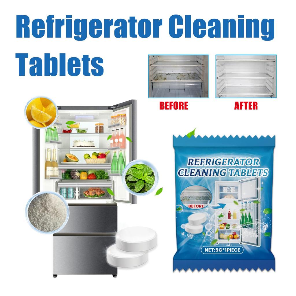 1 шт. Таблетки для чистки холодильника глубокая очистка бытовой морозильник щель удаление накипи дезодорация чистящие пенные таблетки