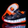 New Charging Children's Luminous Runaway Shoes Double Wheel Shoes Male and Female Students Wing Roller Skates
