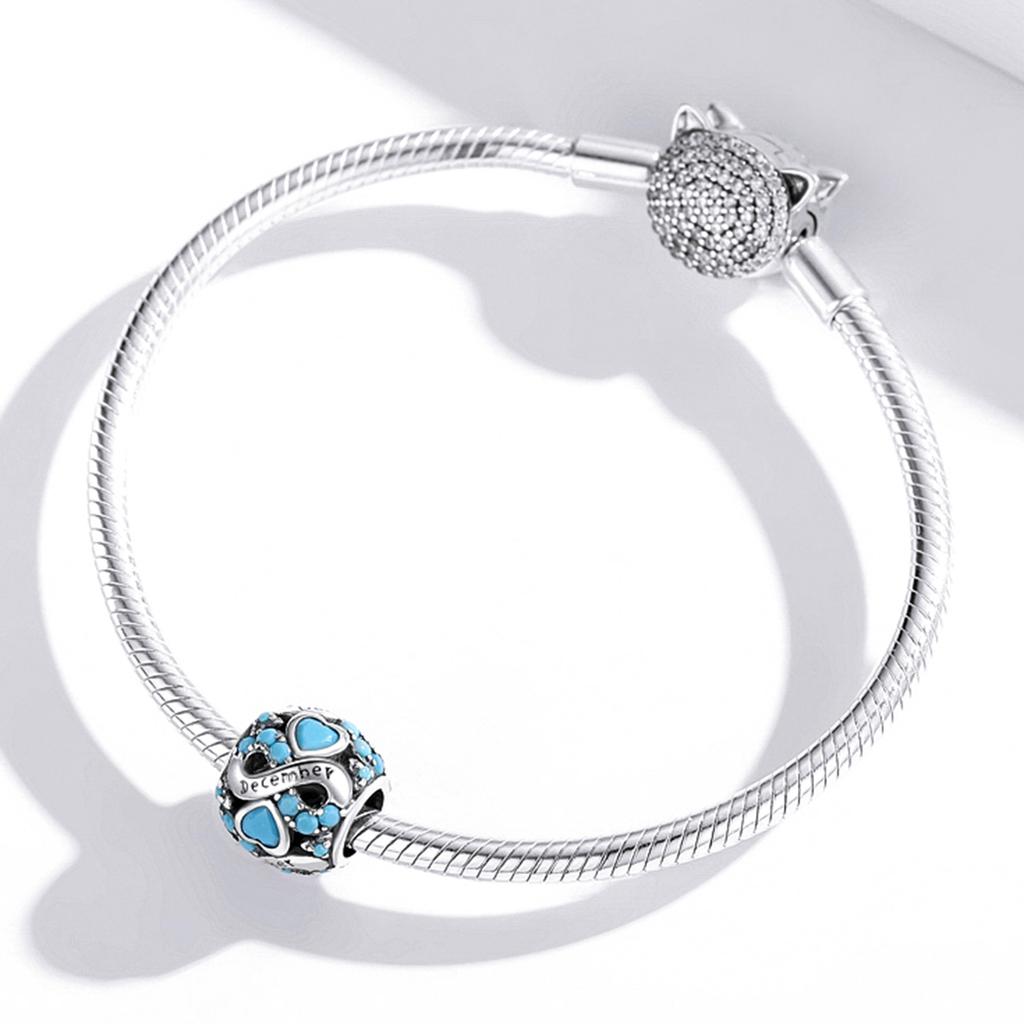 Charms Do Pandora Miesiąc Grudzień Urodziny Srebro 925