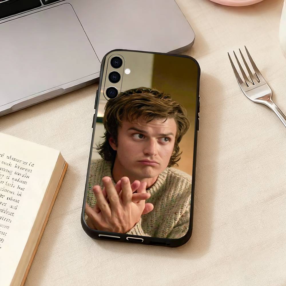 Actor Steve-E H-Harrington Phone Case For Samsung Galaxy A73,A72,A71,A70,A53,A52,A51,Soft Silicone Black Cover