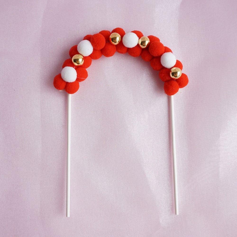 1 шт. Золотая бусина арка меховой шар подвеска мягкий помпон облако праздничные принадлежности выпечка вставка открытка сделай сам торт