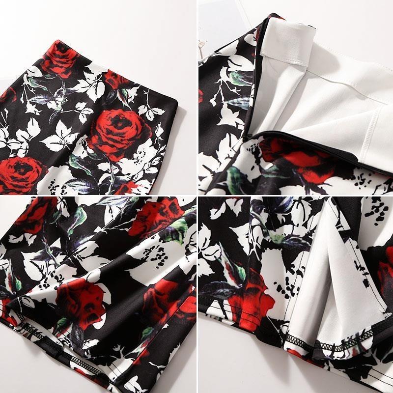 Летняя элегантная юбка-карандаш с принтом, женская облегающая юбка длиной до колена с высокой талией, женская