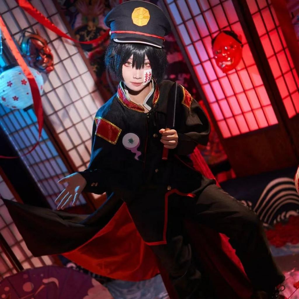 Jibaku Shounen Hanako kun Нэнэ Ясиро Косплей Костюм Парики, Хэллоуин Вечеринка