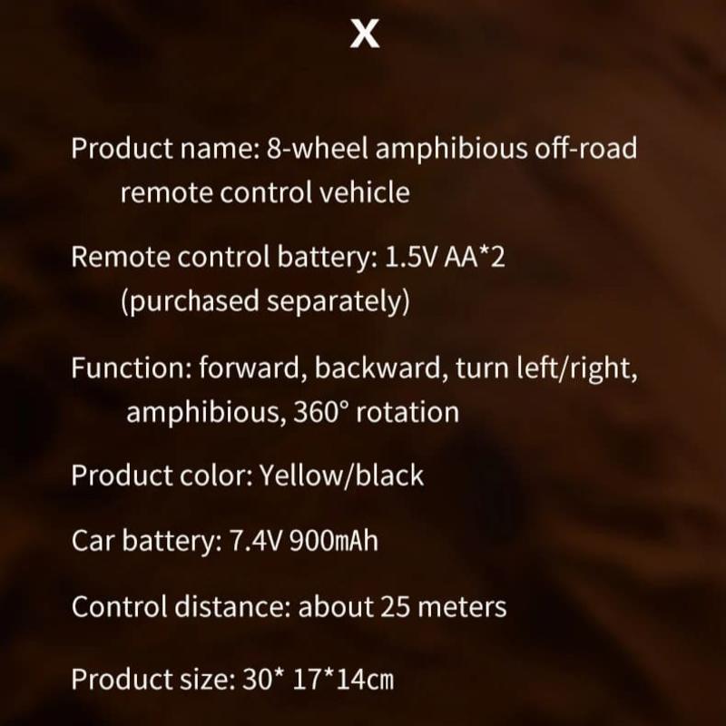 Новый 8-колесный автомобиль с дистанционным управлением 8WD внедорожный амфибийный трюковой автомобиль 8-колесный высокоскоростной гоночный грузовик водонепроницаемый трек 2.4G автомобиль с дистанционным управлением игрушка мальчик подарок