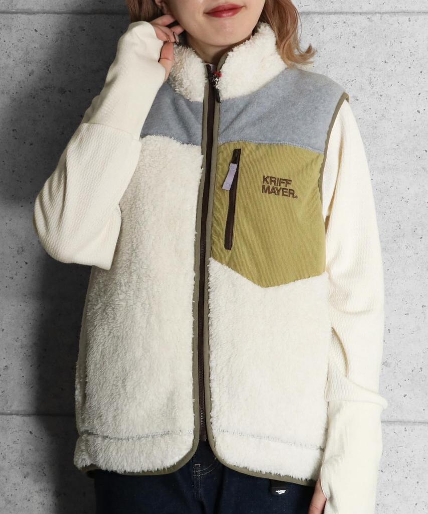 Shaggy Boa Vest for Natural [CLIFFEMAYER] Women, Large,