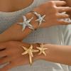 Beach Wind Ladies Bracelet Geometric Starfish Niche Design Open Bracelet Versatile Premium Jewelry