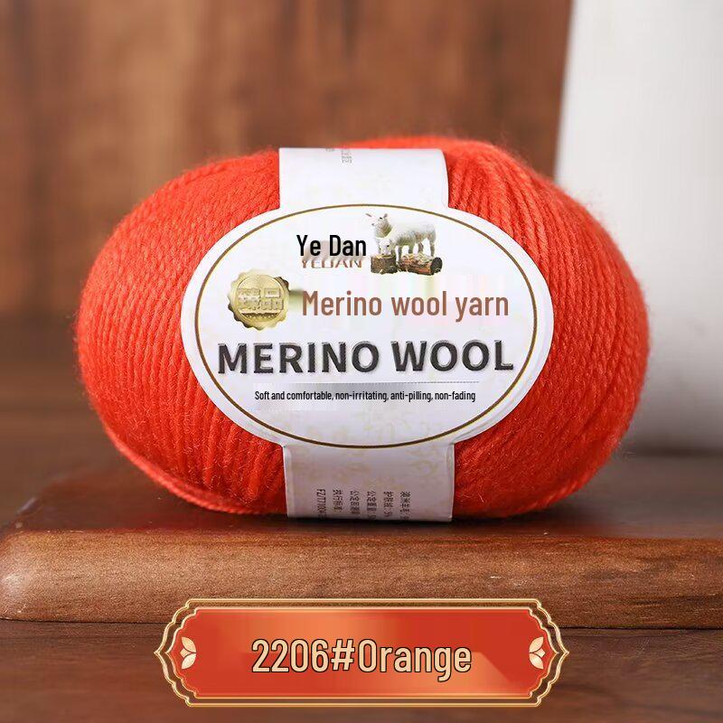 Пряжа из мериносовой шерсти средней толщины ручной вязки для свитеров, шарфов, шапок - 213 Овечья шерсть - 3 нити