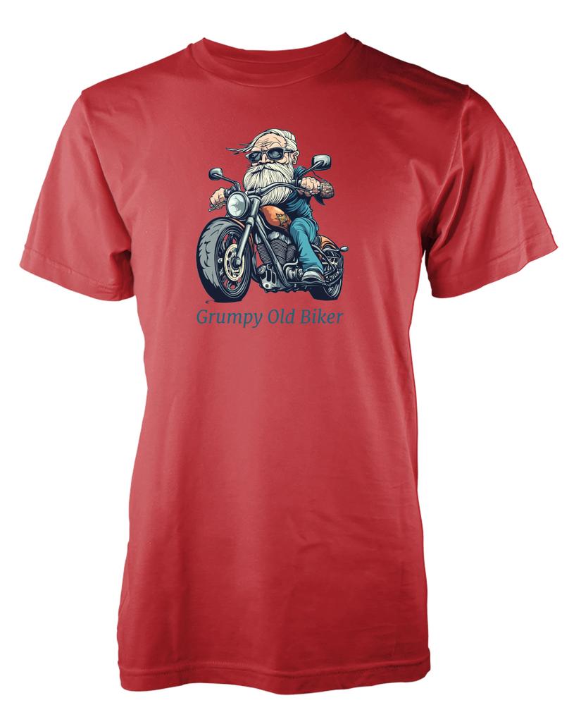Bnwt Grumpy Tattooed Old Biker Motorbike Novelty Unique TShirt Adult Kids