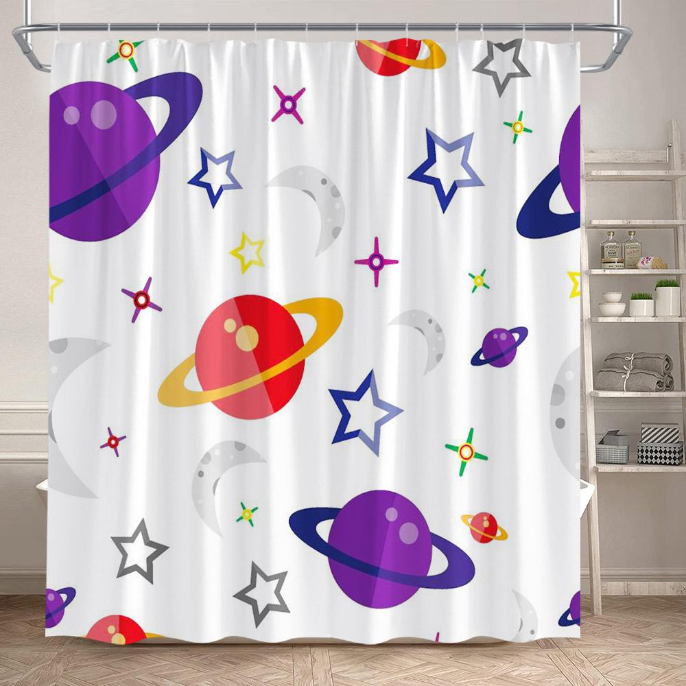 Funny Cartoon Animals Shower Curtains Cute Panda Owl Pet Cat Kids Bath Curtain Polyester Fabric Children Home Bathroom Decor Set