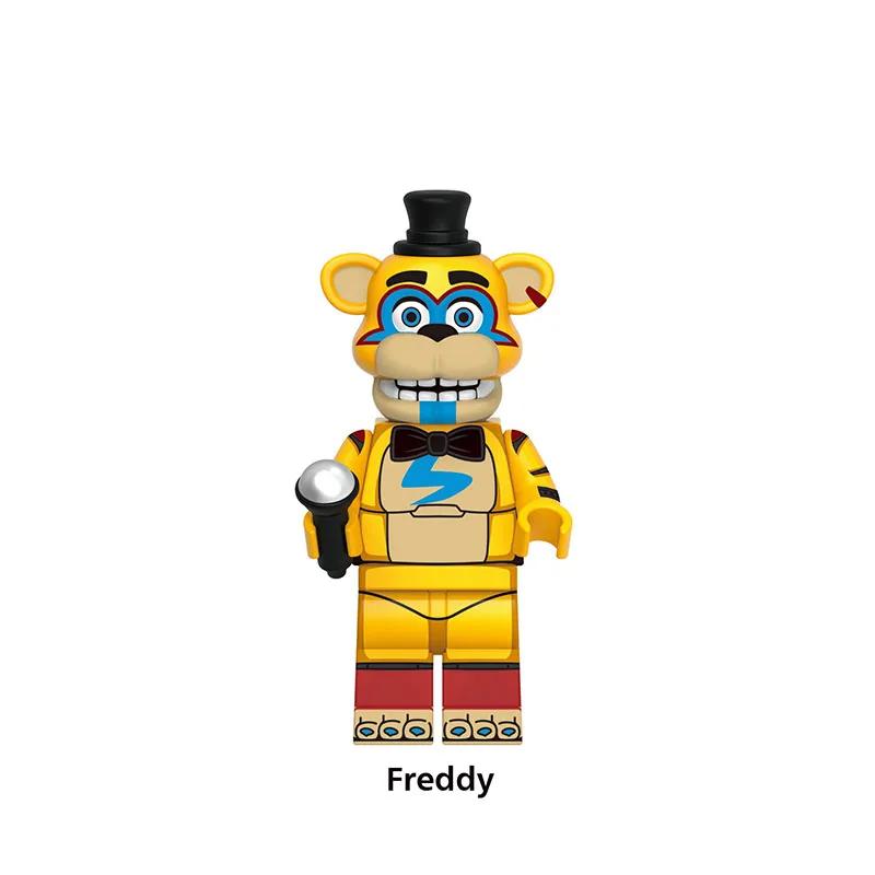 Funko FNAF Мини-конструктор 8 шт. Фигурка-игрушка Пять Ночей DIY Миниатюрная игра Статуэтки Детский Праздник Подарки