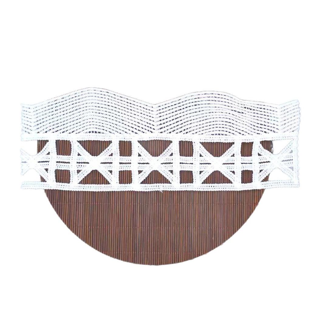 Молочный шелк Кружево Крупная волна Кружевные аксессуары Платье Топ Манжеты Универсальные