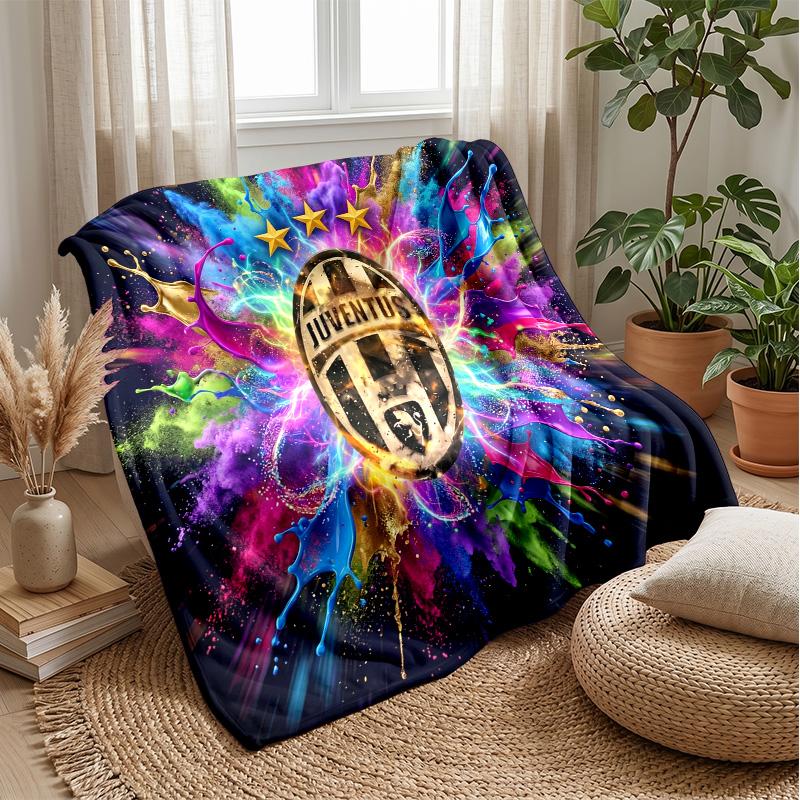 Juventus FC Theme blanket Soft Flannel Blanket Plush Throw Blanket Cozy Sofa Bed Blanket for Home Decor