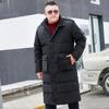 Autumn and Winter Long Down Jacket, Thickened Over The Knee Cotton Jacket, Fashionable Men's Casual Cotton Coat