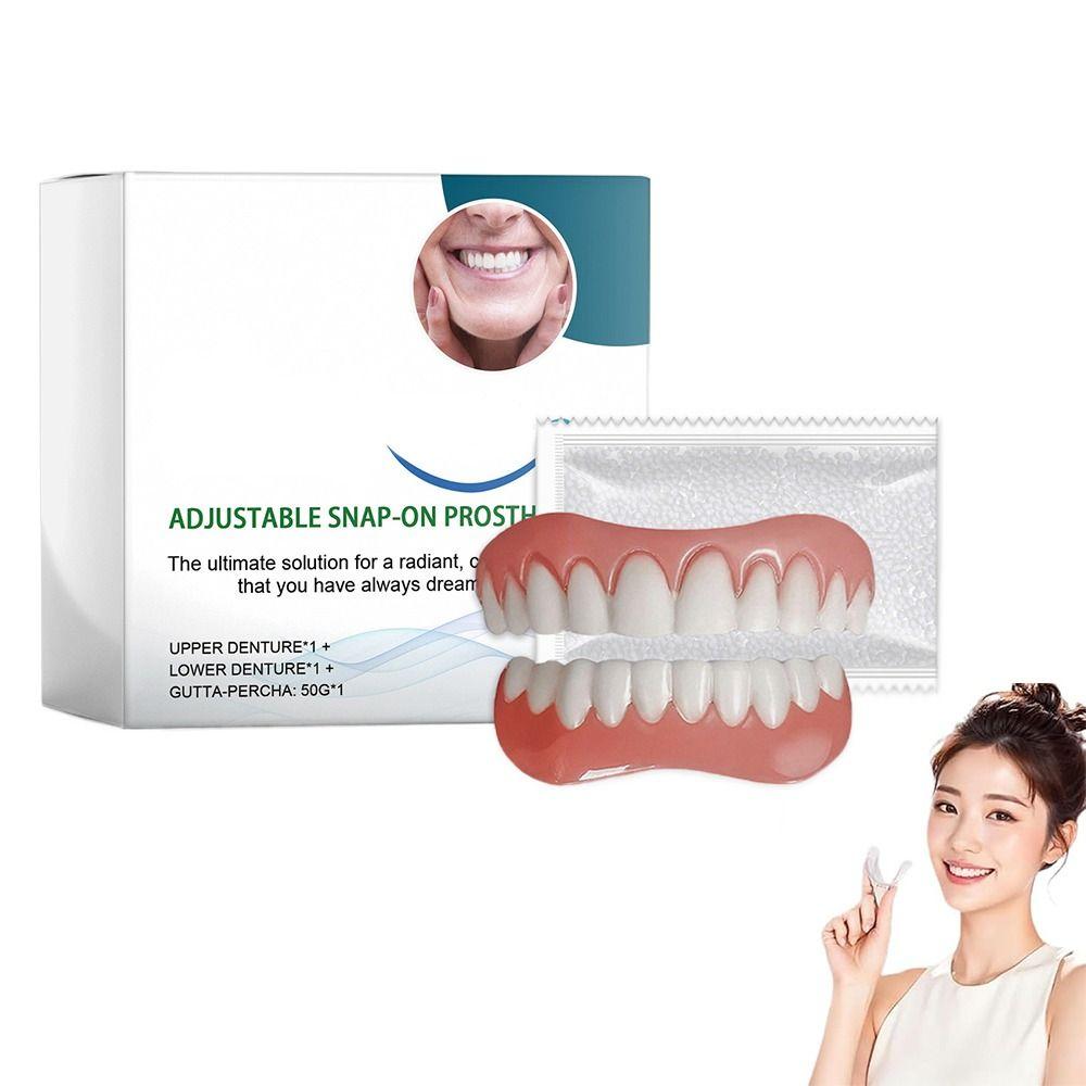 Мягкий силиконовый набор для перебазировки зубных протезов, удобный и простой в использовании, мгновенные зубы для мужчин и женщин