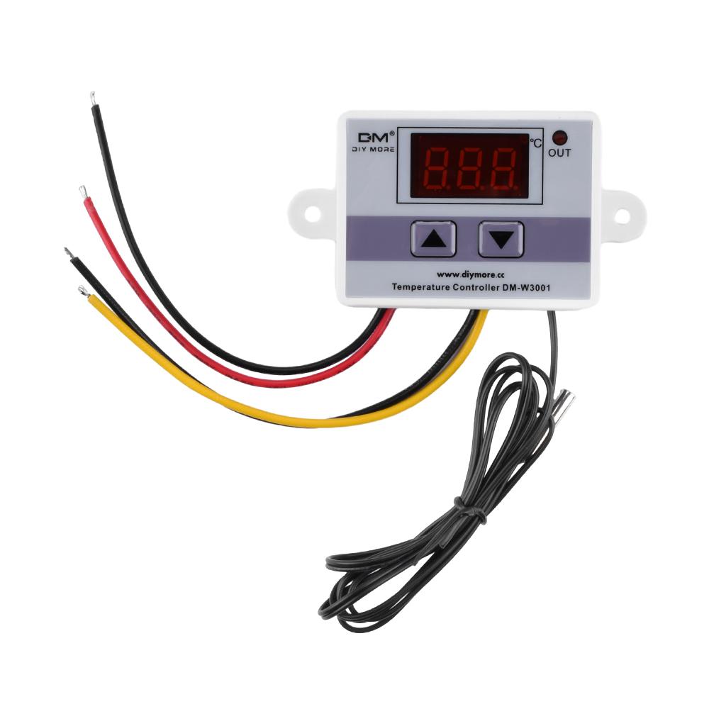 12V 24V 110V 220V XH-W3001 W3001 Digital LED Temperature Controller 10A Thermostat Control Switch Probe