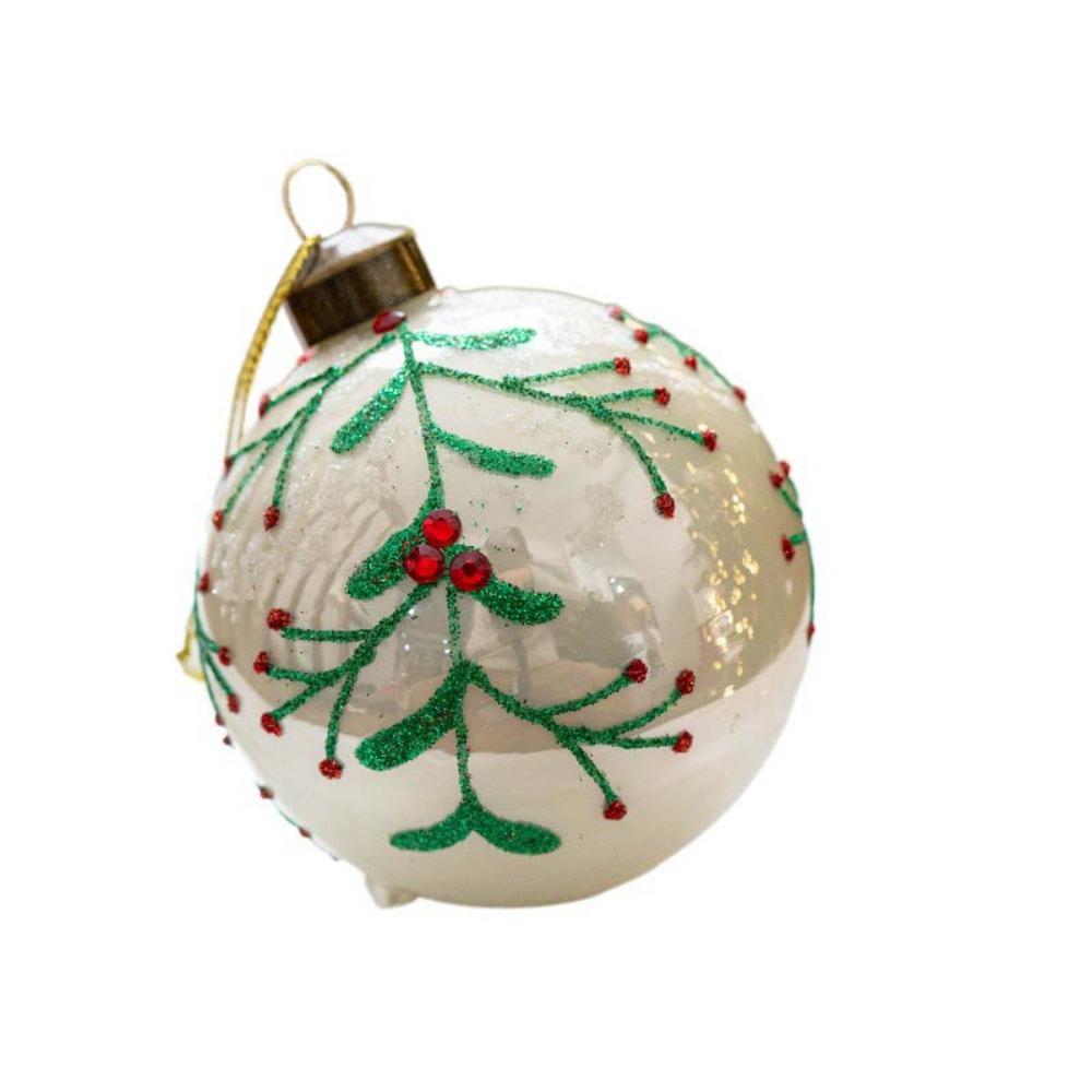 Korean Style Christmas Glass Balls 8cm Christmas Tree Pendants Multicolor Christmas Ball New Year