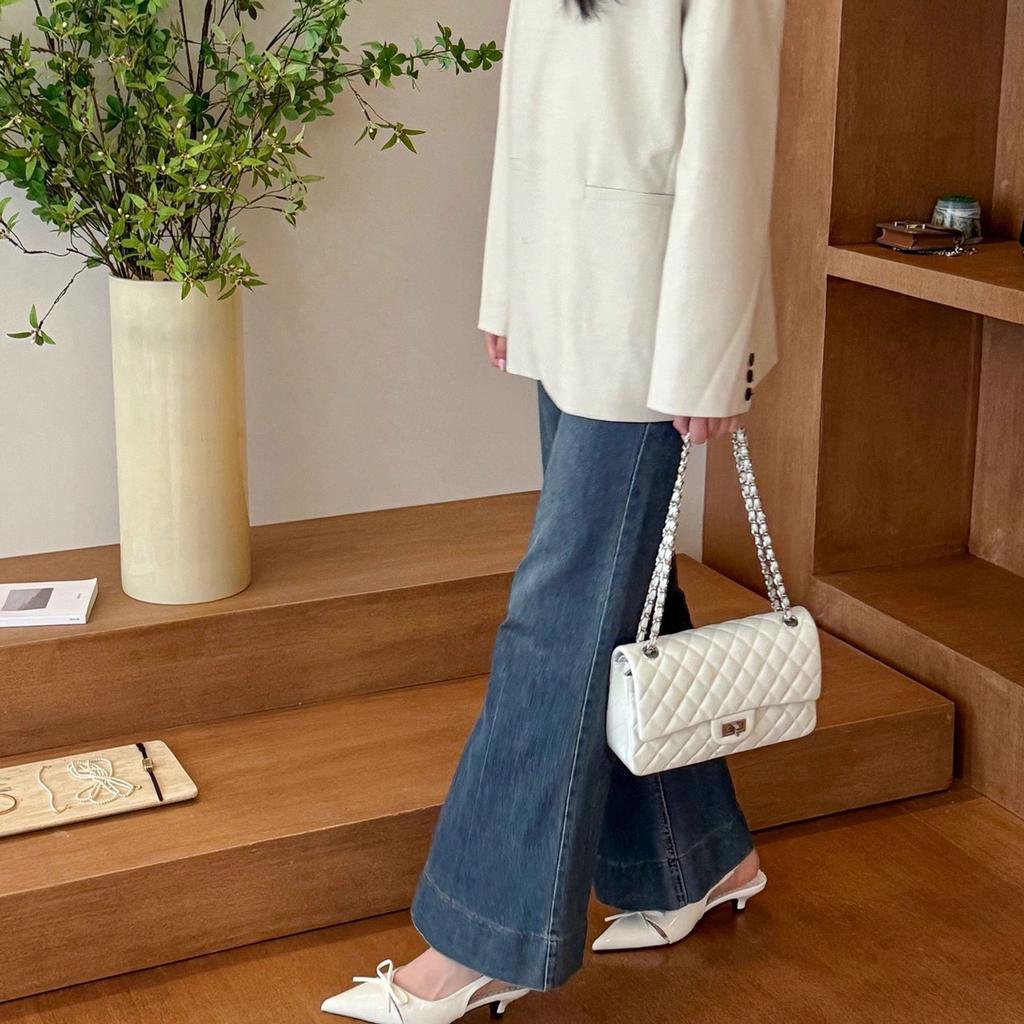 Темпераментные туфли-лодочки на французском среднем каблуке с острым носком, женские, весна-лето 2025, с мелким вырезом, с полым задником, на высоком каблуке, модные сандалии