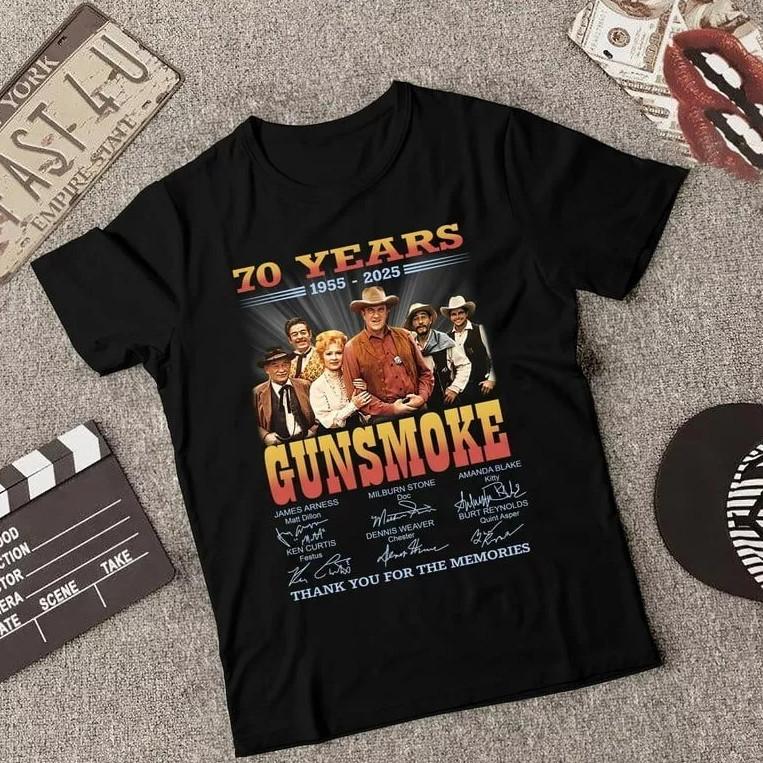 70 Years Gunsmoke Thank You For The Memories Anniversary 1955 2025 Unisex Shirt Unisex T-Shirt