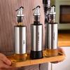Household Glass Oil Bottle Control Oil Pot Sealed Tank Stainless Steel Oil Bottle Leak-proof Seasoning Tank Kitchen Soy Sauce Vinegar Seasoning Bottle