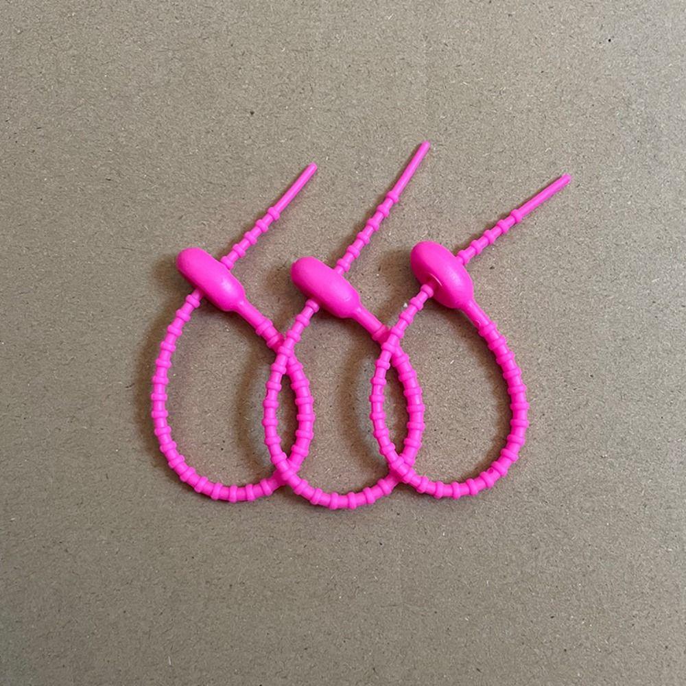 3 PCS Candy Colors Silicone Tie Silicone Material Key Lanyard Bag Accessories Lanyard