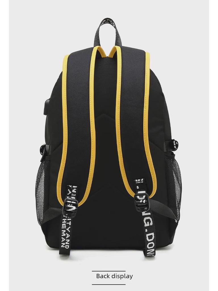 Мужской рюкзак из ткани Оксфорд: Модный светящийся школьный ранец, вдохновленный корейским аниме Харадзюку, для учеников младших классов