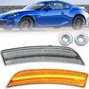 LED Side Marker Lights Assembly for 2022 2023 Toyoto GR86 Subar.u BRZ | Amber LED BRZ Clear Lens Left Driver Right Passenger Side Bumper Marker Light