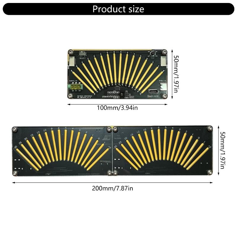 AK-DB16VU Music Meter Level Stereo Amplifiers Board Adjustable Replacement for Home Sound Systems Professional Studios