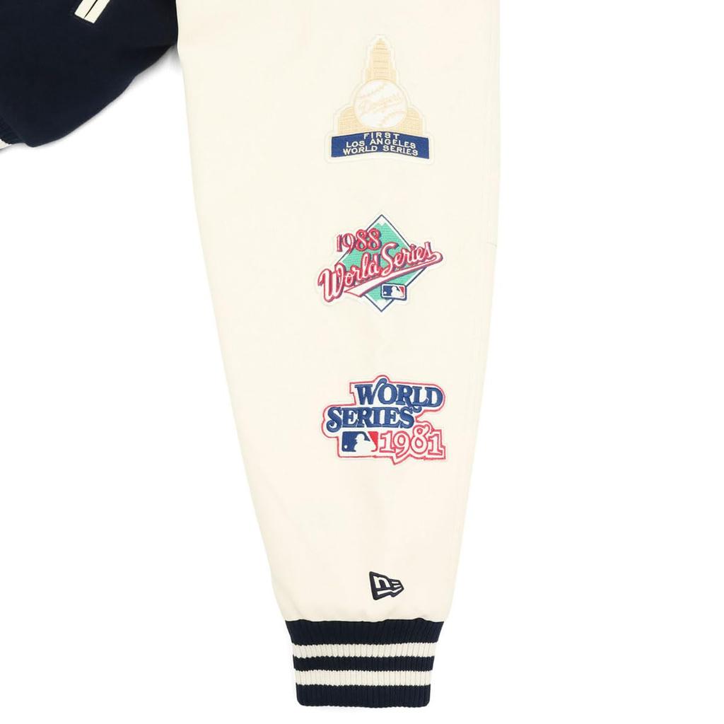 New Era Korean Design MLB Stadium LA L AP MLB PATCH VARSITY JK44 LOSDOD SCAP JP Jacket, Navy,