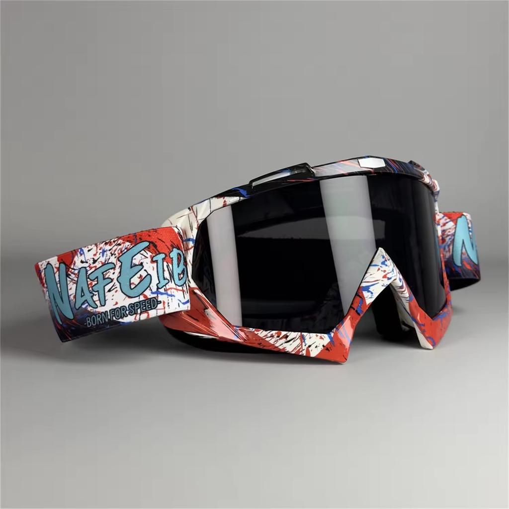 2026 Vibrant Frame Design Motocross Goggles UV400 Lens Lightweight Durable Adjustable Strap Outdoor Sports Riding Goggles