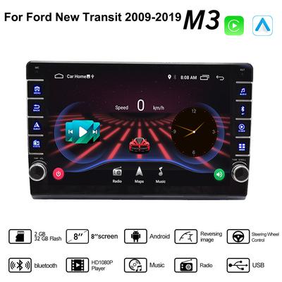 Радио 2 Din Android Автомобильный GPS-навигатор для Ford New Transit 2009-2019 с кнопочной ручкой Мультимедийный плеер Стерео Аудио Авто Carplay 2 + 32 ГБ
