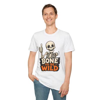 Skeleton Halloween Horror Cute Funny Cartoon Character Unisex Softstyle T-Shirt