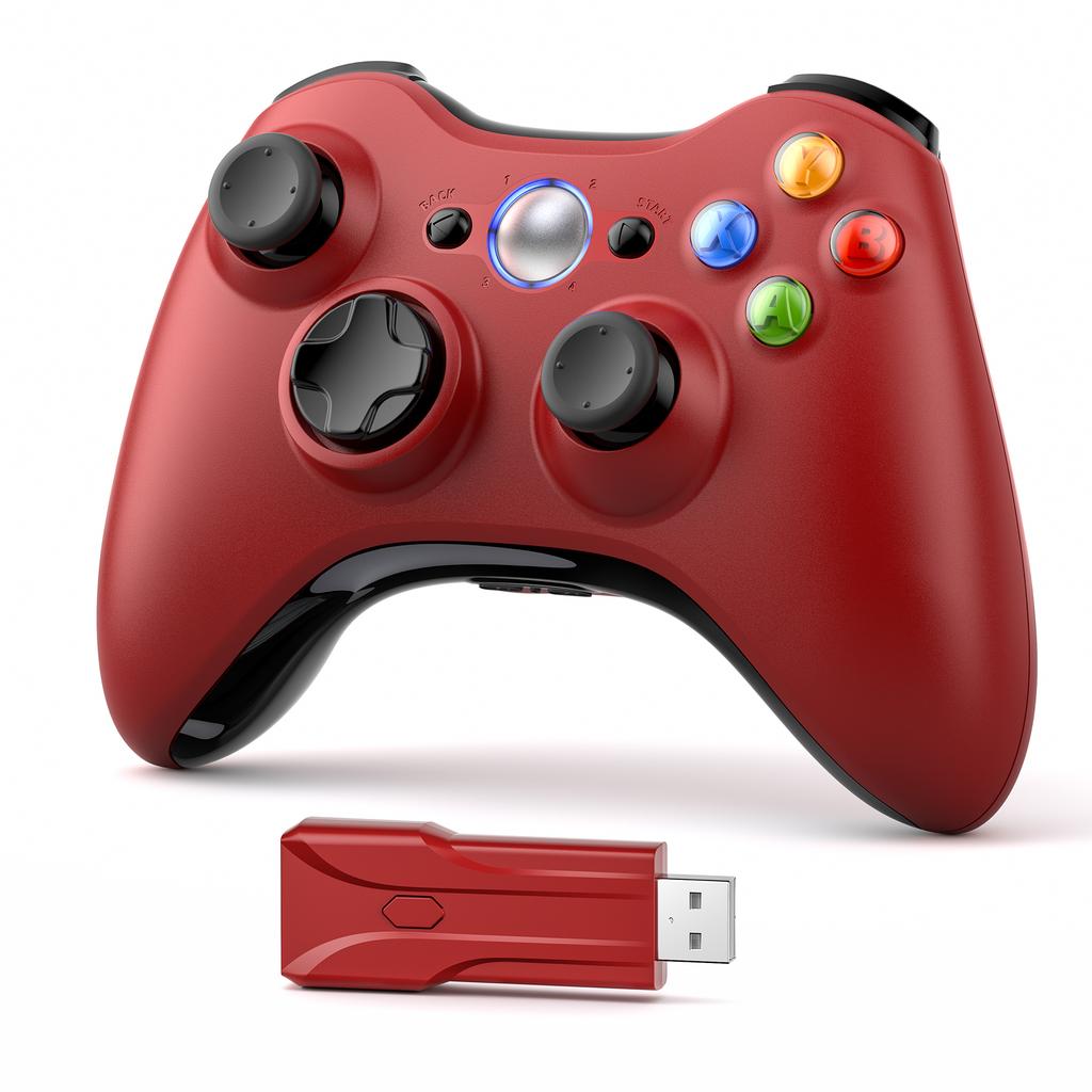 Беспроводной игровой контроллер 2,4G для Xbox 360 с двойной вибрацией, Turbo, совместимый с Xbox 360/360 Slim и ПК Windows