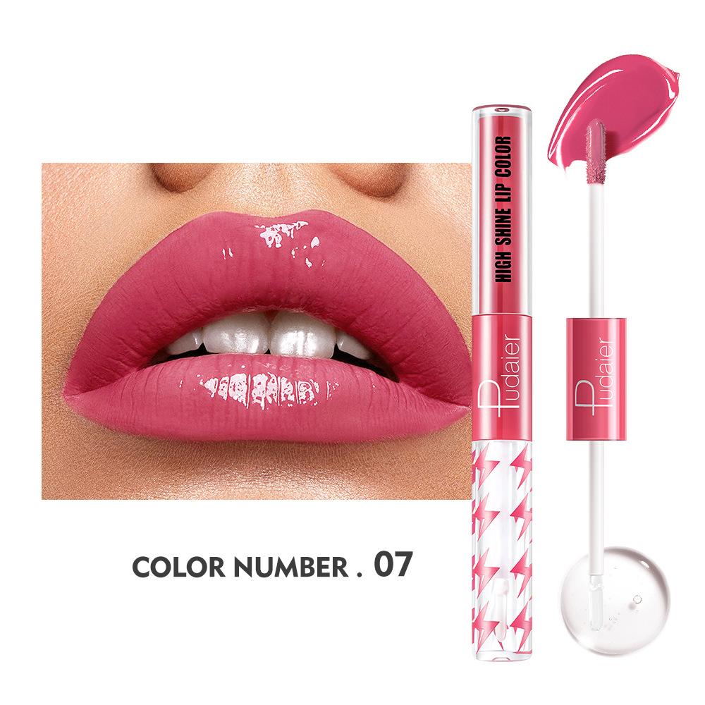 16 Color Double Head Lip Glaze Moisturizing Lip Oil Moisturizing Non Fading Lipstick Lip Honey and Lip Gloss